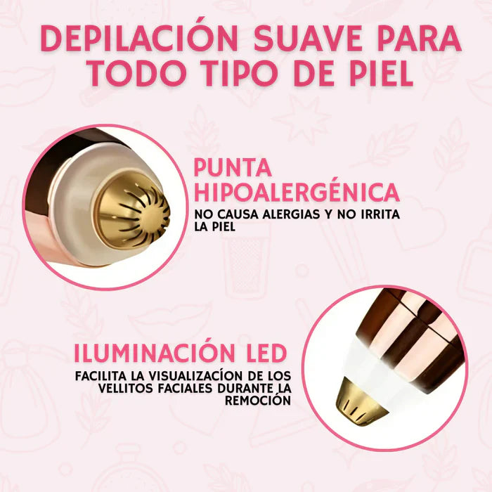 Depilador de Cejas Eléctrico Glow Trim